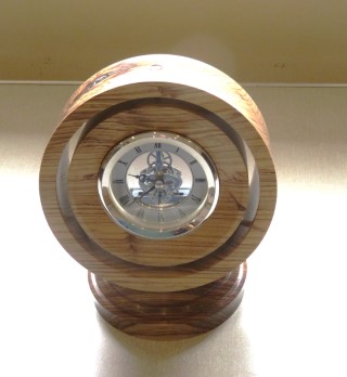 This clock won a turning of the month certificate for Bill Burden